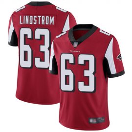 Nike Atlanta Falcons #63 Chris Lindstrom Red Team Color Mens Stitched NFL Vapor Untouchable Limited Jersey