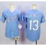 Kansas City Royals #13 Salvador Perez Light Blue Cool Base Alternate 1 Stitched Youth MLB Jersey