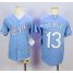 Kansas City Royals #13 Salvador Perez Light Blue Cool Base Alternate 1 Stitched Youth MLB Jersey