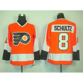 Philadelphia Flyers #8 Dave Schultz Orange CCM Throwback Stitched NHL Jersey