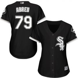 Chicago White Sox #79 Jose Abreu Black Alternate Womens Stitched MLB Jersey