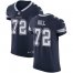 Nike Dallas Cowboys #72 Trysten Hill Navy Blue Team Color Mens Stitched NFL Vapor Untouchable Elite Jersey