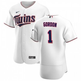 Minnesota Twins #1 Nick Gordon Mens Nike White Home 2020 Authentic Player MLB Jersey