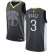 Warriors #3 Jordan Poole Black Basketball Swingman Statement Edition Jersey