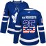 Adidas Toronto Maple Leafs #25 James Van Riemsdyk Blue Home Authentic USA Flag Womens Stitched NHL Jersey