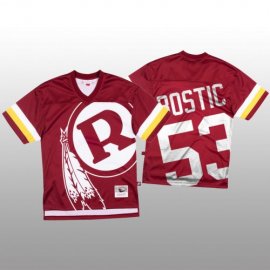 NFL Washington Football Team #53 Jon Bostic Red Mens Mitchell & Nell Big Face Fashion Limited NFL Jersey