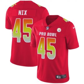 Nike Pittsburgh Steelers #45 Roosevelt Nix Red Youth Stitched NFL Limited AFC 2018 Pro Bowl Jersey