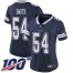 Nike Dallas Cowboys #54 Jaylon Smith Navy Blue Team Color Womens Stitched NFL 100th Season Vapor Limited Jersey