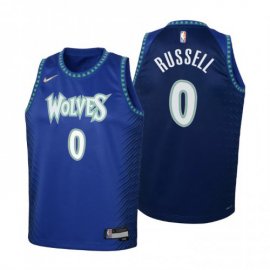 Minnesota Minnesota Timberwolves #0 DAngelo Russell Youth Nike Blue 2021/22 Swingman Jersey – City Edition Youth