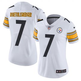 Nike Pittsburgh Steelers #7 Ben Roethlisberger White Womens Stitched NFL Vapor Untouchable Limited Jersey