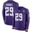 Nike Minnesota Vikings #29 Xavier Rhodes Purple Team Color Mens Stitched NFL Limited Therma Long Sleeve Jersey