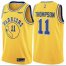 Mens Nike Golden State Warriors #11 Klay Thompson Gold Throwback NBA Swingman Hardwood Classics Jersey