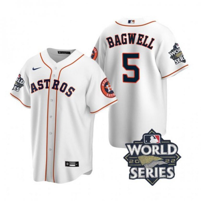 Astros 5 Jeff Bagwell White Nike 2022 World Series Cool Base Jersey Astros 5 Jeff Bagwell White Nike 2022 World Series Cool Base Jersey