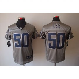 Nike Dallas Cowboys #50 Sean Lee Grey Shadow Mens Stitched NFL Elite Jersey