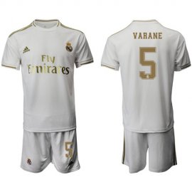 Real Madrid #5 Varane White Home Soccer Club Jersey