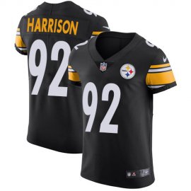 Nike Pittsburgh Steelers #92 James Harrison Black Team Color Mens Stitched NFL Vapor Untouchable Elite Jersey