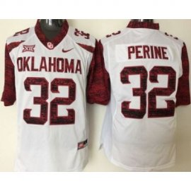 Oklahoma Sooners #32 Samaje Perine White New XII Stitched NCAA Jersey