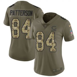 Nike Chicago Bears #84 Cordarrelle Patterson Olive/Camo Womens Stitched NFL Limited 2017 Salute To Service Jersey