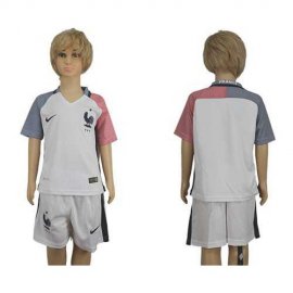 France Blank Away Kid Soccer Country Jersey