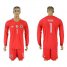 Germany #1 Neuer Red Goalkeeper Long Sleeves Soccer Country Jersey