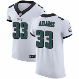 Nike Philadelphia Eagles #33 Josh Adams White Mens Stitched NFL Vapor Untouchable Elite Jersey