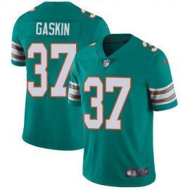 Nike Miami Dolphins #37 Myles Gaskin Aqua Green Alternate Mens Stitched NFL Vapor Untouchable Limited Jersey