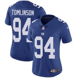 Nike New York Giants #94 Dalvin Tomlinson Royal Blue Team Color Womens Stitched NFL Vapor Untouchable Limited Jersey