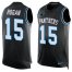 Nike Carolina Panthers #15 Chris Hogan Black Team Color Mens Stitched NFL Limited Tank Top Jersey