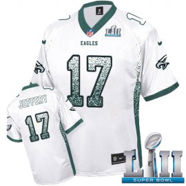 Nike Philadelphia Eagles #17 Alshon Jeffery White Super Bowl LII Mens Stitched NFL Elite Drift Fashion Jersey