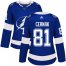 Adidas Tampa Bay Lightning #81 Erik Cernak Blue Home Authentic Womens Stitched NHL Jersey