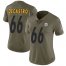 Nike Pittsburgh Steelers #66 David DeCastro Olive Womens Stitched NFL Limited 2017 Salute to Service Jersey
