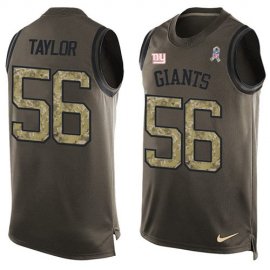 Nike New York Giants #56 Lawrence Taylor Green Mens Stitched NFL Limited Salute To Service Tank Top Jersey