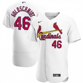 St.Louis Cardinals #46 Paul Goldschmidt Mens Nike White Home 2020 Authentic Player MLB Jersey