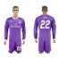 Real Madrid #22 Isco Away Long Sleeves Soccer Club Jersey