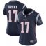 Nike New England Patriots #17 Antonio Brown Navy Blue Team Color Womens Stitched NFL Vapor Untouchable Limited Jersey