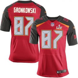 Nike Tampa Bay Buccaneers #87 Rob Gronkowski Red Team Color Mens Super Bowl LV Bound Stitched NFL Vapor Untouchable Elite Jersey
