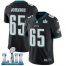 Nike Philadelphia Eagles #65 Lane Johnson Black Alternate Super Bowl LII Youth Stitched NFL Vapor Untouchable Limited Jersey