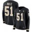 Nike New Orleans Saints #51 Cesar Ruiz Black Team Color Womens Stitched NFL Limited Therma Long Sleeve Jersey