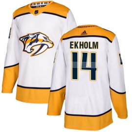 Adidas Nashville Predators #14 Mattias Ekholm White Road Authentic Stitched NHL Jersey