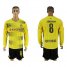 Dortmund #8 Gundogan Home Long Sleeves Soccer Club Jersey