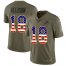 Nike Detroit Lions #18 Geronimo Allison Olive/USA Flag Mens Stitched NFL Limited 2017 Salute To Service Jersey