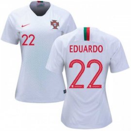Womens Portugal #22 Eduardo Away Soccer Country Jersey