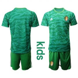 Belgium Blank Green Goalkeeper Kid Soccer Country Jersey