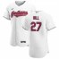 Cleveland Indians #27 Cam Hill Mens Nike White Home 2020 Authentic Team MLB Jersey