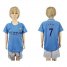Manchester City #7 Sterling Home Kid Soccer Club Jersey