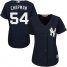 New York Yankees #54 Aroldis Chapman Navy Blue Alternate Womens Stitched MLB Jersey