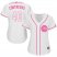 Chicago Cubs #40 Willson Contreras White/Pink Fashion Womens Stitched MLB Jersey