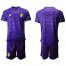 Belgium Blank Purple Goalkeeper Soccer Country Jersey