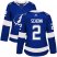 Adidas Tampa Bay Lightning #2 Luke Schenn Blue Home Authentic Womens Stitched NHL Jersey