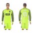 Atletico Madrid #13 Oblak Shiny Green Goalkeeper Long Sleeves Soccer Club Jersey